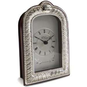 Original Carrs Clock   Sterling Silver With Wooden Back  Affordable 