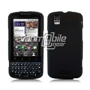 SOLID BLACK RUBBERIZED CASE + LCD SCREEN PROTECTOR for MOTOROLA DROID 