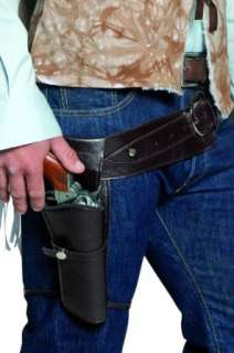  Single Holster Faux Leather Gun Belt 33097: Clothing