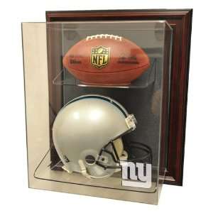  New York Giants Full Size Helmet and Football Display Case 