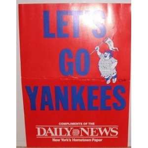   Go Yankees Poster & 1990 Schedule New York Daily News: Everything Else