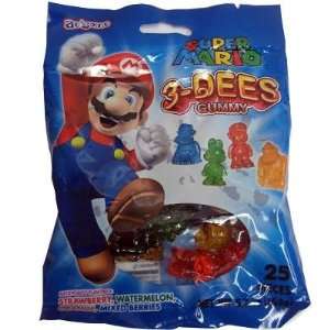 Nintendo Super Mario 3 Dees Gummy Bag 21423:  Grocery 