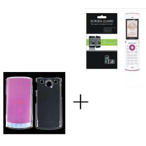LG Dlite GD570 Clear Rubberized Hard Protector Case + PREMIUM LCD 