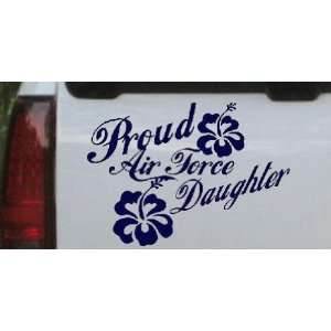 Proud Air Force Daughter Hibiscus Flowers Military Car Window Wall 