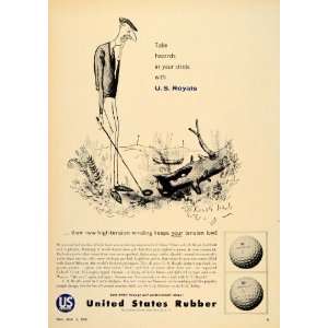  1956 Ad US Royal Golf Ball Fairway Nobby Searle Rubber 