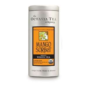 Octavia Tea Mango Sorbet (Organic White Tea), 1.76 Ounce Tin:  
