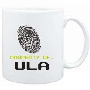  Mug White  Property of _ Ula   Fingerprint  Female Names 