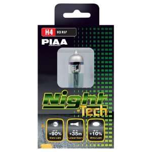  PIAA 70485 H4 Night Tech 60/55W=110/100W Halogen Bulb 
