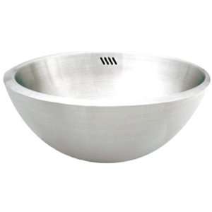   Above Counter Vessel Sink, Brushed Stainless Steel