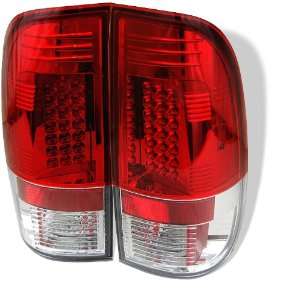  1997 2003 Ford F150 Styleside Red/Clear SR LED Tail Lights 