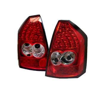 Chrysler 300 05 07 LED Tail Lights   Red Clear: Automotive