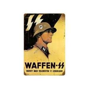  Waffen Ss Vintaged Metal Sign: Home & Kitchen