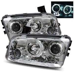  06 08 Dodge Charger Chrome CCFL Halo Projector Headlights 
