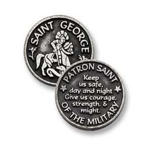  St George Patron Saint of Military Pewter Pocket Good Luck 