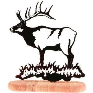  Bull Elk Large Metal Rock Art