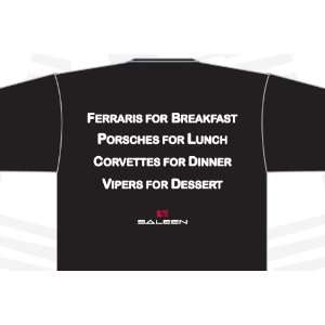  Saleen Black Ferraris For Breakfast T Shirt   Small 