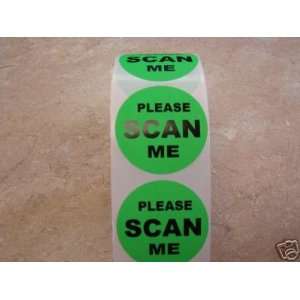   inch Round Green PLEASE SCAN ME Mailing Labels Stickers Office
