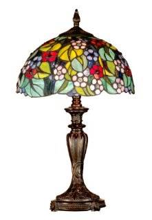 Dale Tiffany TT101102 Hargreaves Table Lamp, Fieldstone and Art Glass 