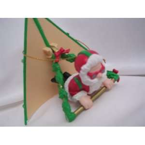  Hang Gliding Santa Christmas Ornament 3 Collectible 