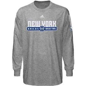  adidas New York Knicks Dark Ash Ball Horizon Long Sleeve T 