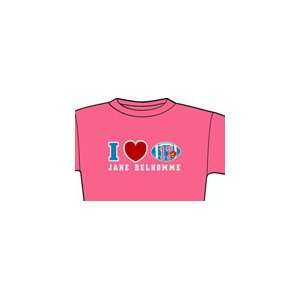  Jake Delhomme Ladies I Heart Jake Pink T Shirt: Sports 