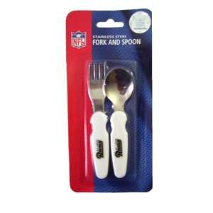   NFL Football St. Louis Rams Baby Eating Utensils Fork and Spoon: Baby