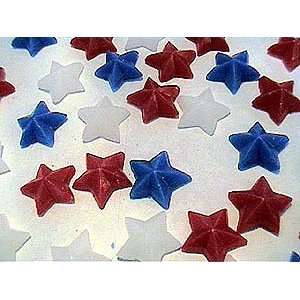  Gel Candle Embeds Red White and Blue Stars: Home & Kitchen