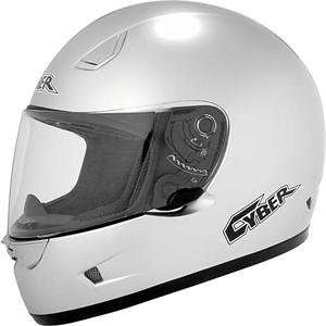  Cyber US 12 Solid Helmet   Small/Light Silver Automotive