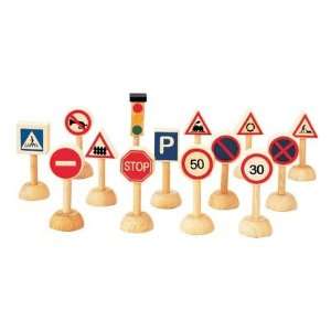  Plan Toys 620300 City Traffic Signs and Lights Set: Toys 