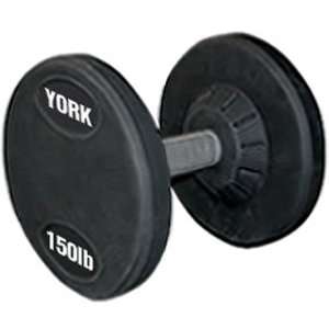   York Rubber Pro Style Dumbbells (Pair) 150 lb: Health & Personal Care