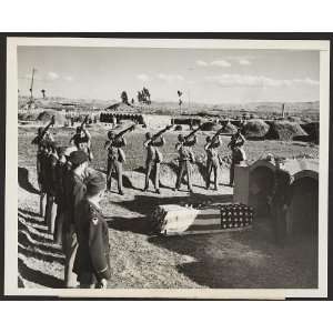   ,soldiers,burial,21 gun salute,war,flags,China,1944