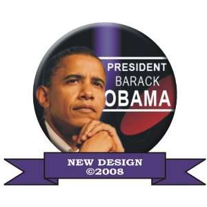  President Obama Button Pin 2 1/4 Inch Highlight 