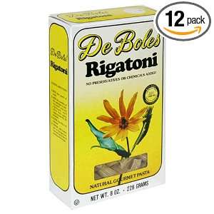 De Boles Pasta Artichoke Rigatoni, 8 Ounce Boxes (Pack of 12)