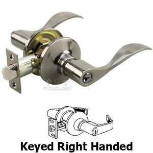  Left handed keyed wave lever in antique nickel: Home 