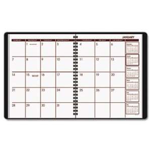  Designer Monthly Planner, 6 7/8 x 8 3/4, Black Check, 2012 