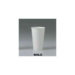  Solo White Poly Lined Paper Hot Cup   16 oz.   Case of 
