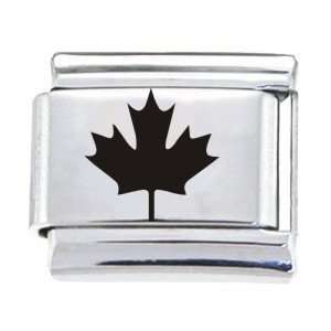 Body Candy Italian Charms Laser Maple Leaf Link Jewelry