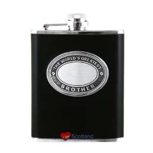  Hip Flask 6oz The Worlds Greatest Brother Engraveable 
