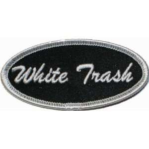  White Trash Name Tag Iron On Uniform Patch: Everything 