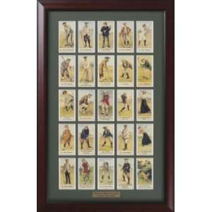 Framed Copes Golfers English Tobacco Cards  Sports 