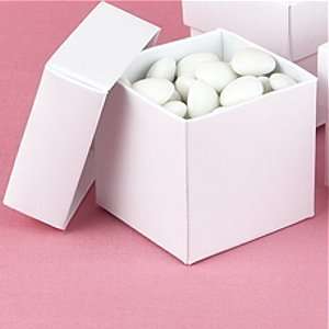  White Shimmer 2x2x2 2 Piece Favor Boxes   25/pack 