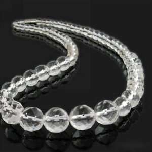  Natural White Crystal Beaded Section Necklace Jewelry 