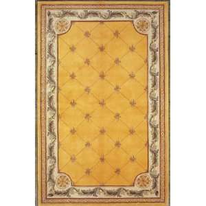   Kas Jewel Fleur De Lis Gold 308 79 Round Area Rug