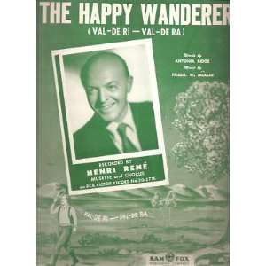    Sheet Music The Happy Wanderer Henri Rene 18 