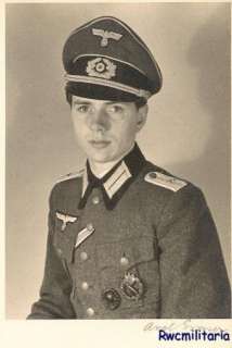 Port. Photo BEST Studio Young Combat Decorated Wehrmacht Leutnant 