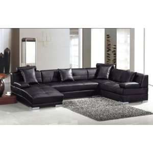    LF EV 3334 Black Ultra modern sectional sofa: Home & Kitchen