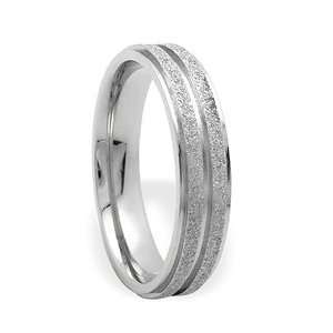  DTEK Dual Row Bead Blasted Stainless Steel Band Jewelry