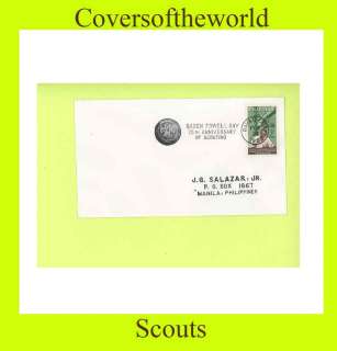   22.02.82 Scouts Badel Powell Day, Davao City cancel cover  