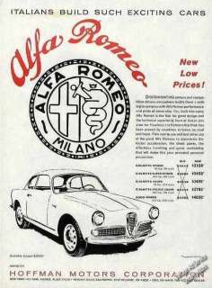 1961 Alfa Romeo Giulietta Coupe Collectible Vintage Car Ad  