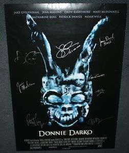 Donnie Darko SIGNED poster by 8 Swayze Gyllenhaal Drew+ PROOF  
